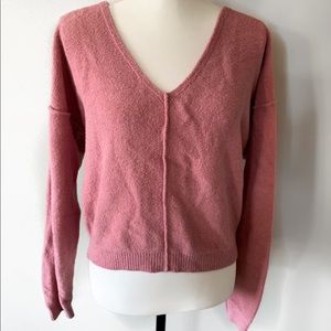 Dusty Rose v-neck sweater